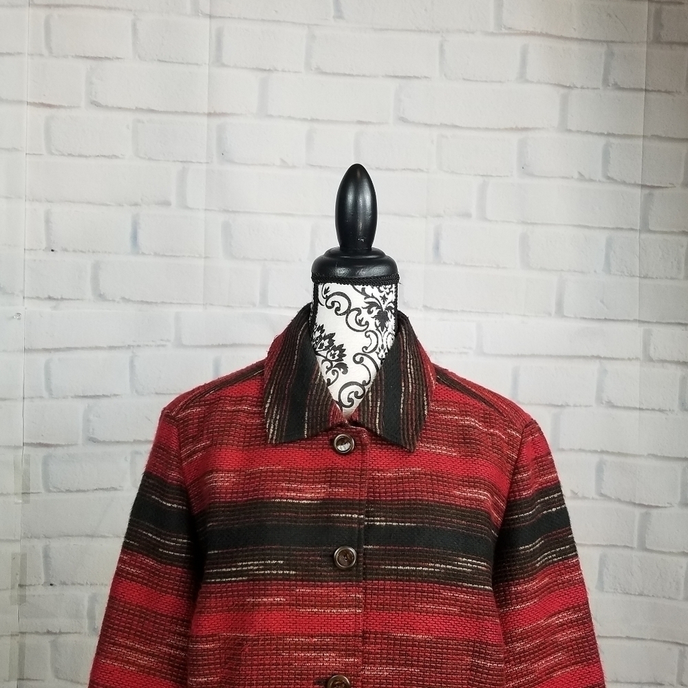 Coldwater Creek Button Front Geo Print Jacket - image 2